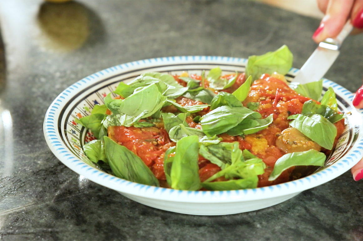 Upside down tomato tart