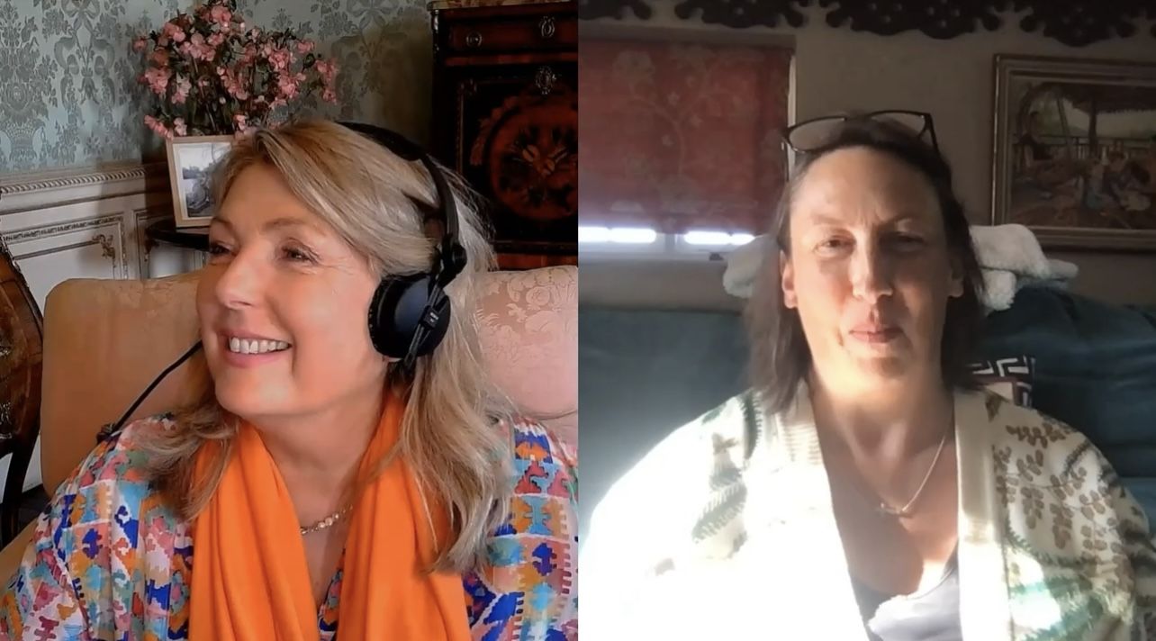 What I call "Joyful Galloping" Miranda Hart talks to Lady Carnarvon